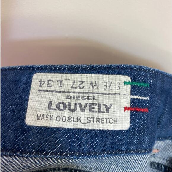 Diesel Louvely Flare Bottom Blue Wash Denim Jeans 27/34 - Picture 8 of 10